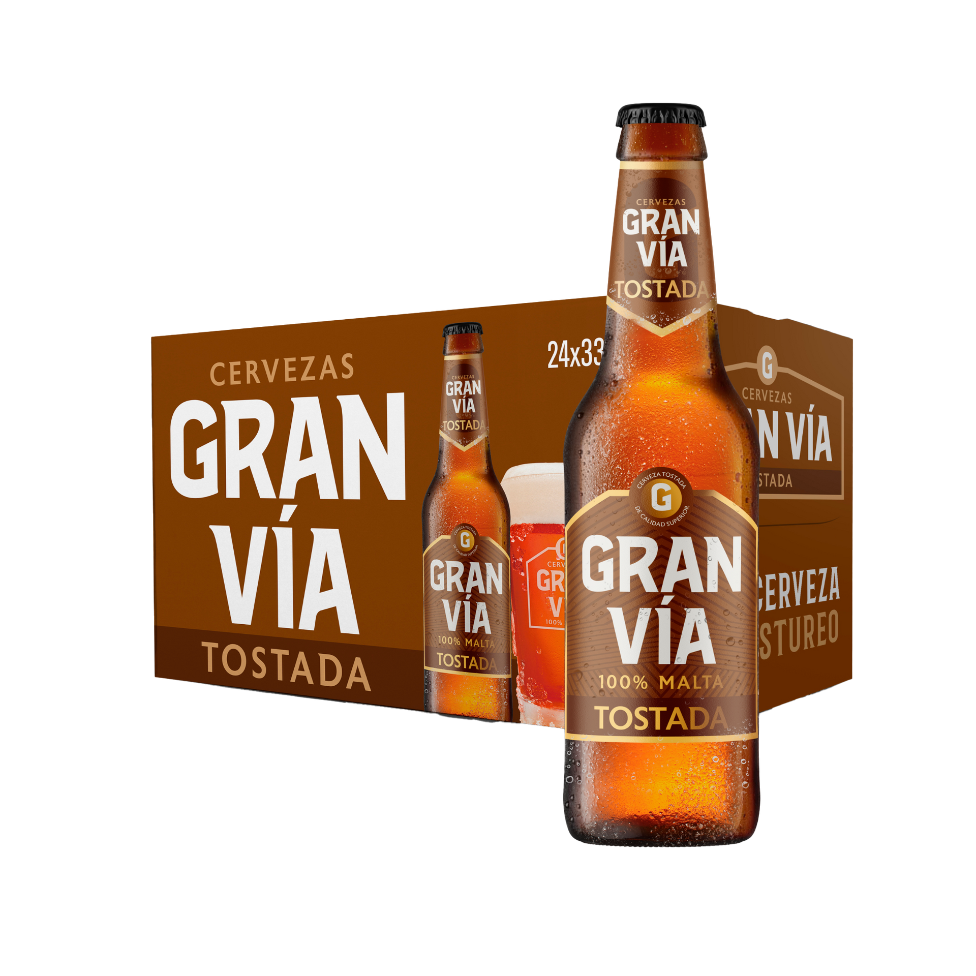 Cerveza Tostada caja 24 unidades - Cervezas Gran Vía