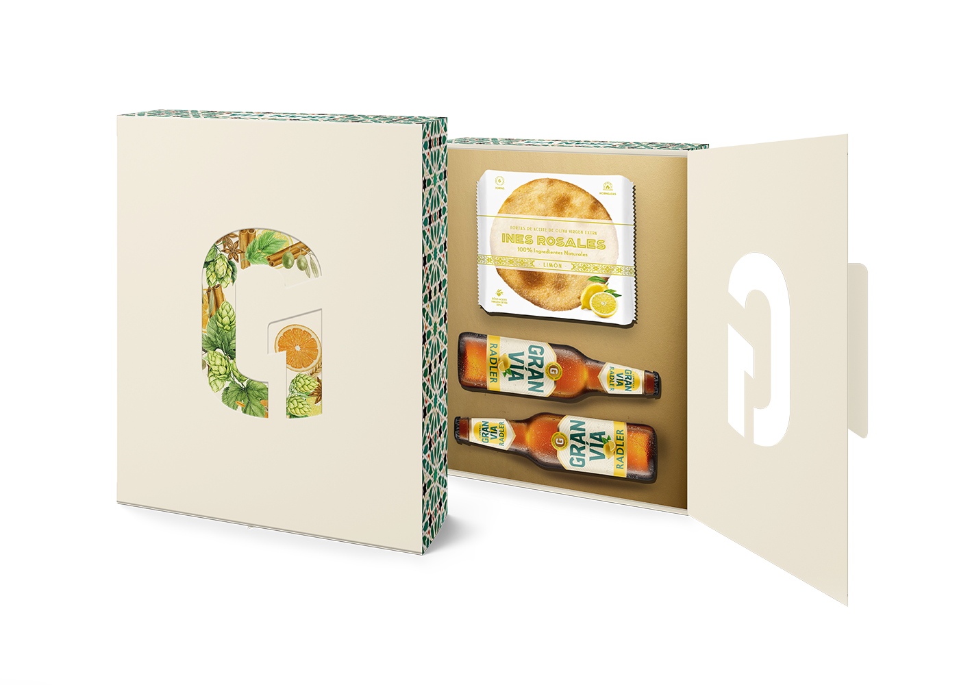 Pack Cerveza Radler Gran Vía + 4 Tortas Inés Rosales